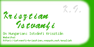 krisztian istvanfi business card